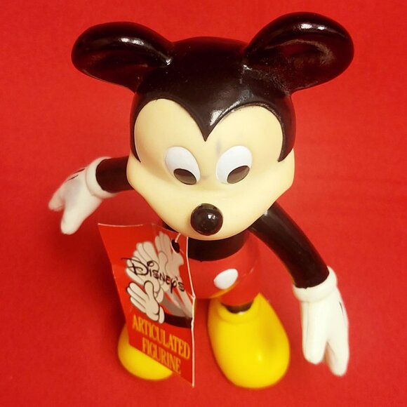 Vintage Disney Articulated Micky Mouse Figurine - Picture 3 of 16